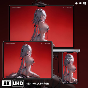 银发精灵系二次元 少女8K壁纸iphone苹果安卓手机电脑ipad平板壁纸