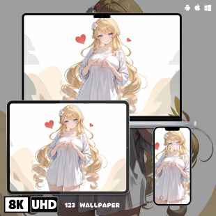 原神荧比心手势二次元 8K壁纸iphone苹果安卓手机电脑ipad平板壁纸