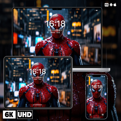 漫威蜘蛛侠6K插画手机壁纸苹果壁纸电脑壁纸ipad壁纸mac壁纸高清