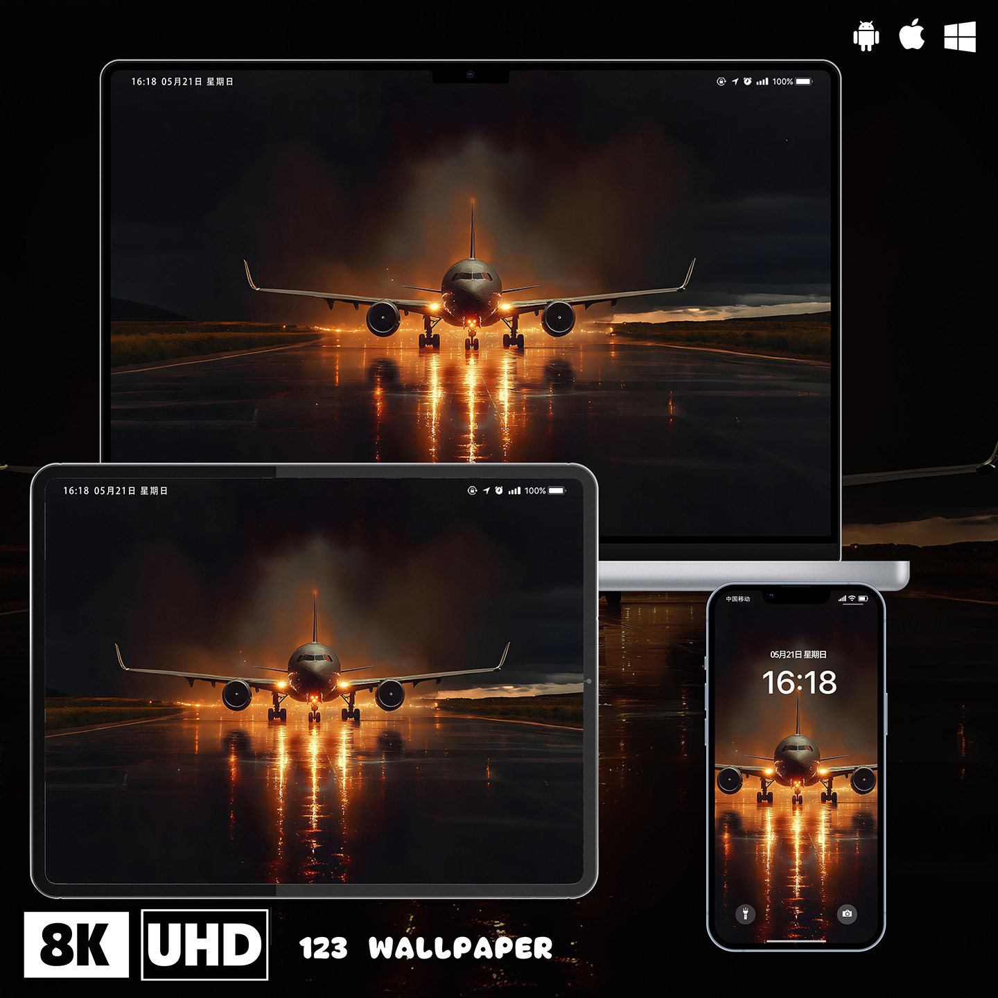 夜航飞机午夜启航8K超清壁纸iphone苹果安卓手机电脑ipad平板壁纸,商务/设计服务,卡通/动漫/插画设计,淘宝优惠券,粉丝福利购,淘宝优惠卷