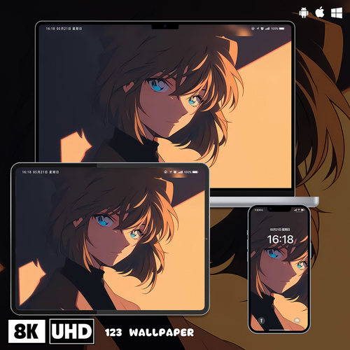 名侦探柯南灰原哀高清壁纸iPhone手机ipad平板电脑桌面二次元壁纸