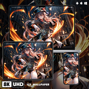 原神胡桃二次元 8K超清壁纸iphone苹果安卓手机电脑ipad平板壁纸