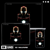 钢铁侠红金战甲胸灯凝视壁纸iphone苹果安卓手机电脑ipad平板壁纸