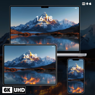 雪山湖泊高原风景壁纸iphone苹果安卓手机mac电脑ipad平板壁纸图