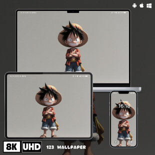 海贼王路飞8K超清壁纸iphone苹果安卓手机电脑ipad平板壁纸