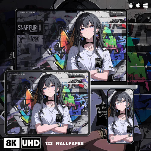 雪之下雪乃二次元8K超清壁纸iphone苹果安卓手机电脑ipad平板壁纸