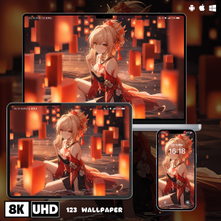 原神宵宫二次元8K超清壁纸iphone苹果安卓手机电脑ipad平板壁纸