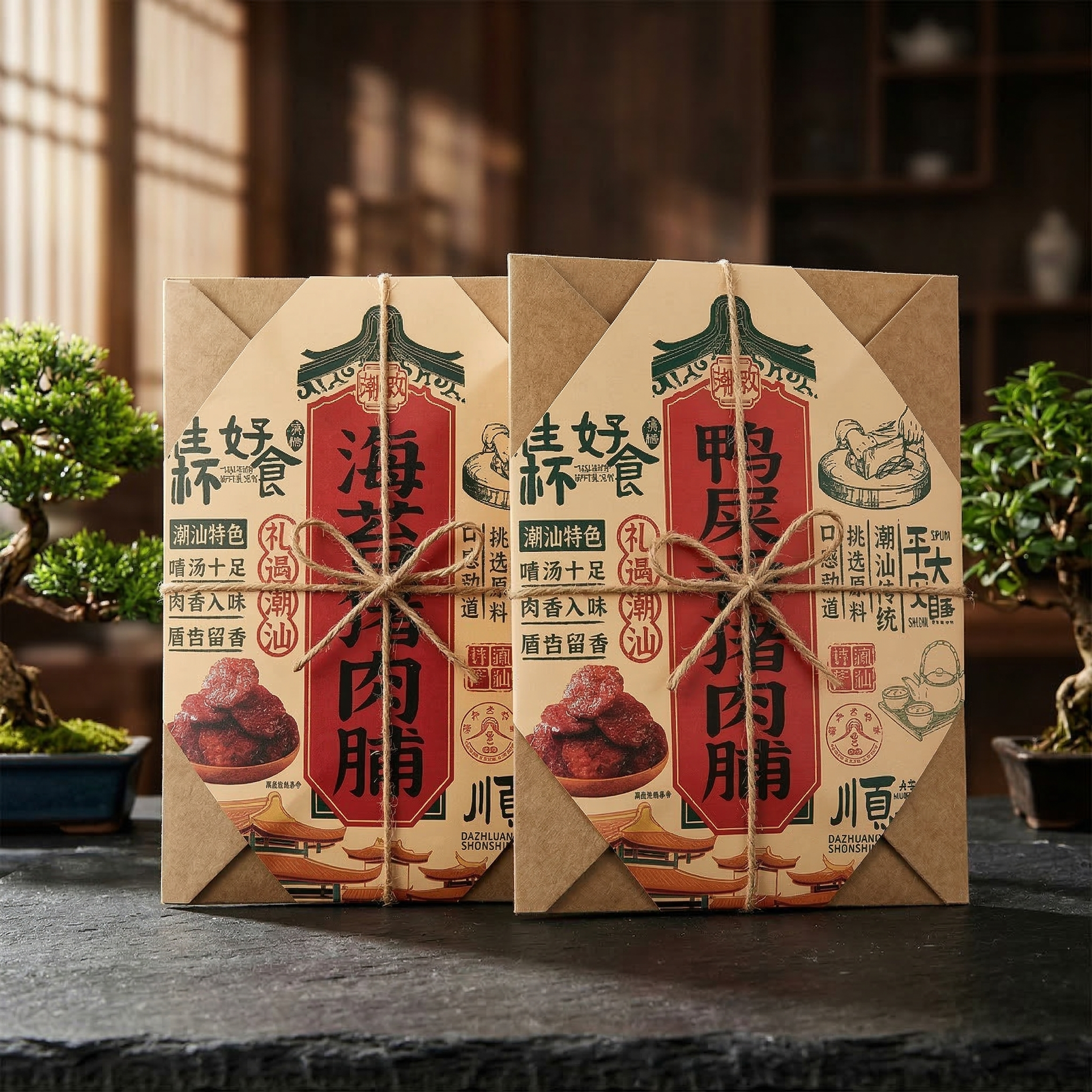 潮汕手信碳烤海苔猪肉脯猪肉干鸭屎香猪肉脯金钱脯即食零食伴手礼
