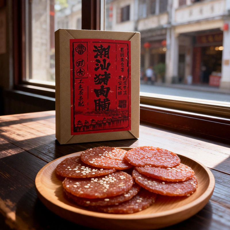 潮汕猪肉脯手撕猪肉干休闲解馋零食金钱猪肉脯独立包装礼盒装手信