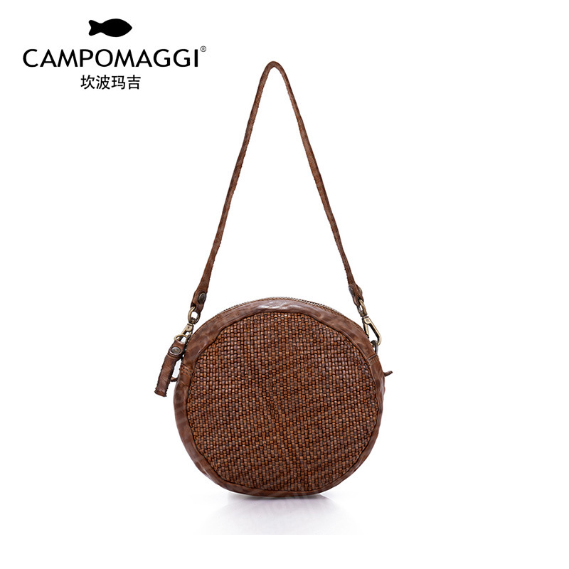 Campomaggi¿²²¨Â꼪Òâ´óÀû¸´¹ÅÊÖ¹¤Ê¯Ï´Å£Æ¤±àÖ¯µ¥¼çб¿æÐ¡Ô²°ü