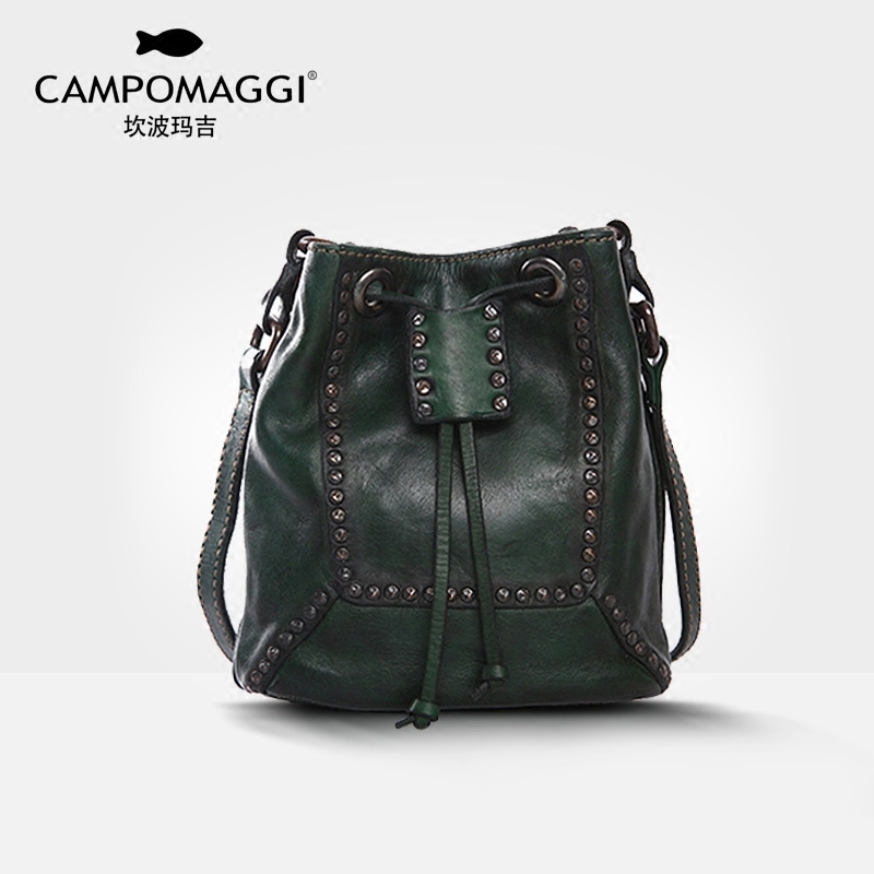 CAMPOMAGGI Òâ´óÀûʱÉÐŮʿС·½°ü ÊÖ¹¤Å£Æ¤Ã¶¤µ¥¼çб¿æ°üC3562