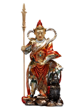 圣丰纯铜二郎神像杨戬真君