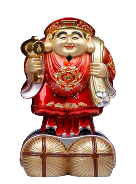 圣丰造像铜彩绘大黑天财神