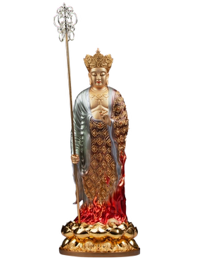 圣丰纯铜掐丝镶嵌客厅摆件地藏王