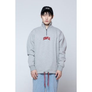 Staple 鸽子字母刺绣半拉链立领宽松套头卫衣休闲美潮 2022SS新款