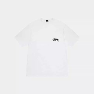现货正品 STUSSY STOCK DOG TEE 斗牛犬印花 美潮情侣男女短袖T恤