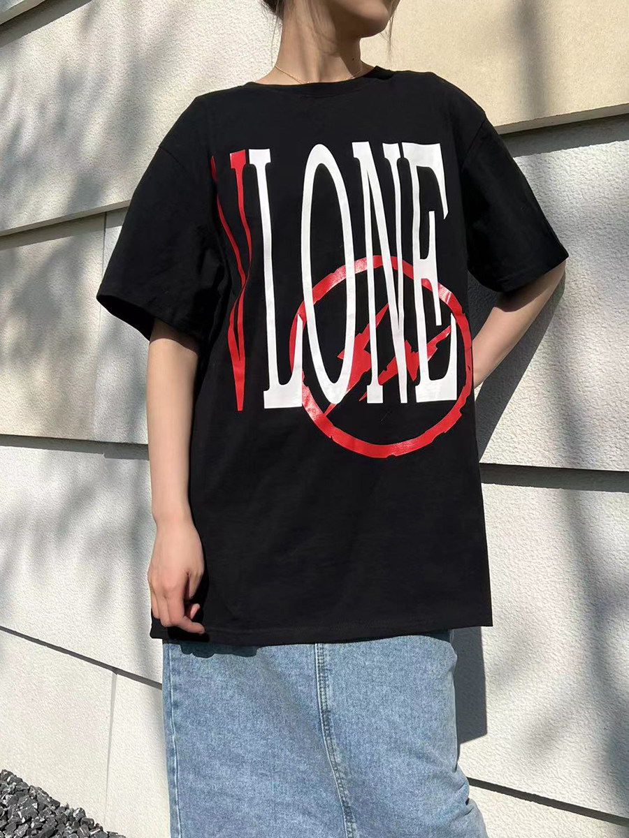 随意鉴定 vlone短袖t恤反光烟雾大v宽松潮牌情侣陈冠希王一博同款