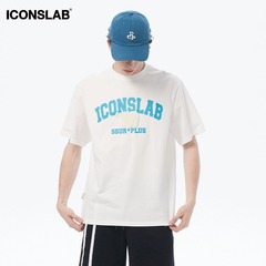 ICONSLAB联名SSUR PLUS 北极熊弧形字体短袖男女同款T恤