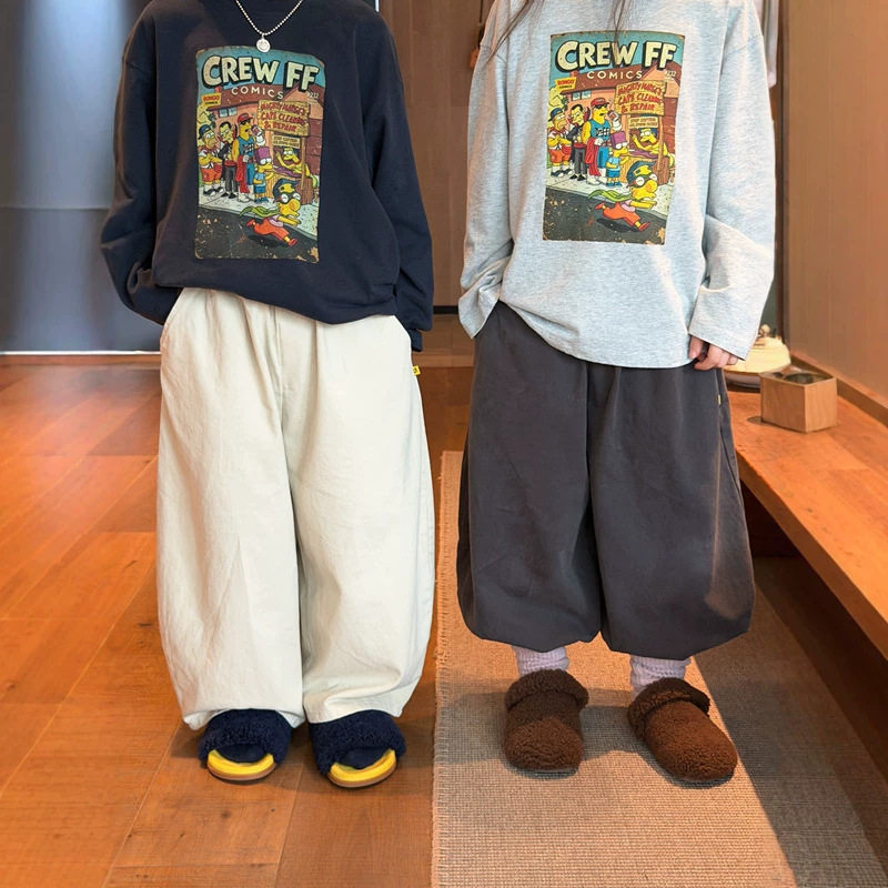 新款韩版儿童宽松百搭休闲长裤