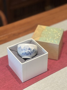 早期贵和祥水墨山水圆融手工主人茶杯品茗手绘功夫陶瓷单个茶杯