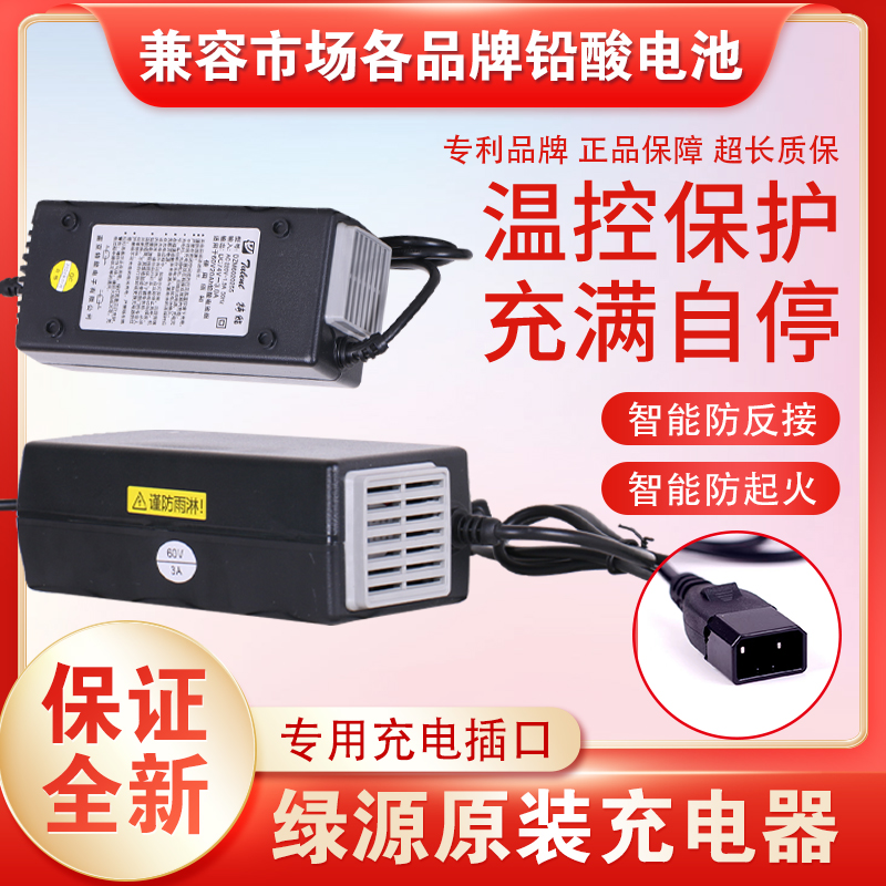 绿源电动车智能断电新款充电器48v60V72伏20ah-20E30E-T2南京特能 电动车/配件/交通工具 电动车充电器 原图主图