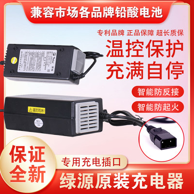 绿源电动车智能断电新款充电器48v60V72伏20ah-20E30E-T2南京特能