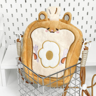 有谷怪 料理鼠王娃包10cm棉花娃娃展示外出小食量双面毛绒斜跨