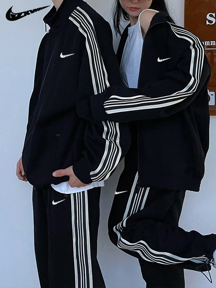 남성과 여성을 위한 NIKETON 운동복 정장 2024 봄 가을 새로운 캐주얼 런닝 투피스 스웨트 재킷