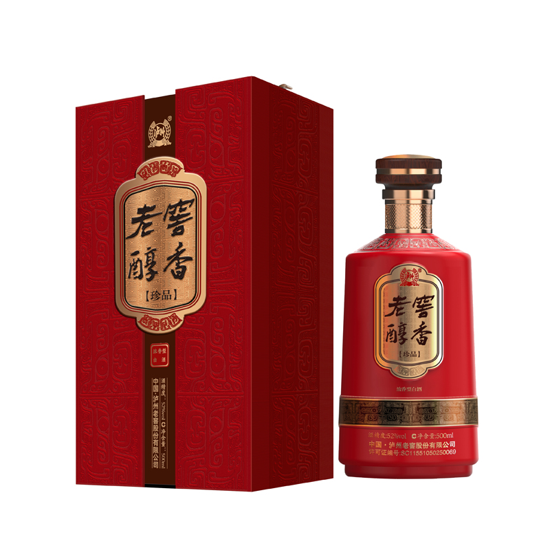 泸州老窖老窖醇香珍品浓香型白酒52度500ml单瓶