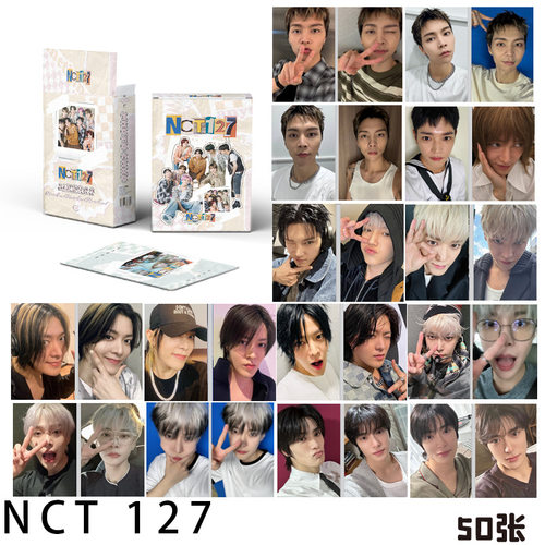 NCT127韩团镭射Lomo小卡50张盒装