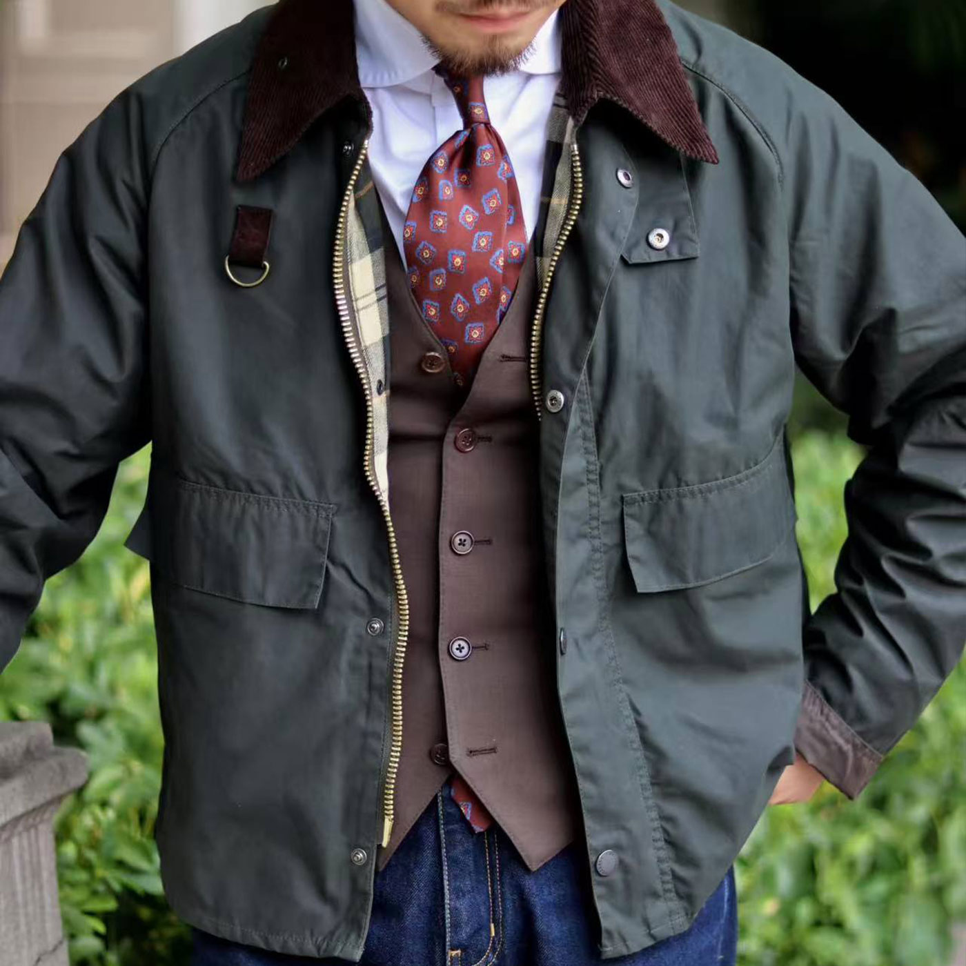 WADING JACKER 25ss猎装轻油蜡夹克飞钓外套宽松短款复古工装上衣