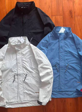 日系llbean情侣款 立领轻量化简约单层春秋户外防风拉链夹克外套