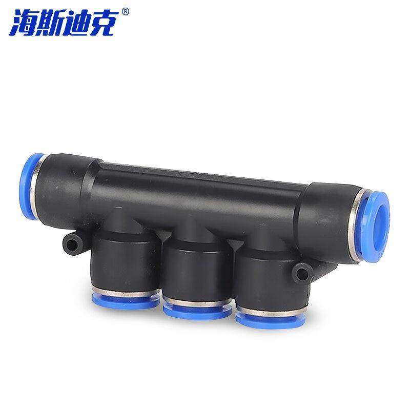 海斯迪克PK塑料五通PU气管快速接头快插接头气动元件接头PK6