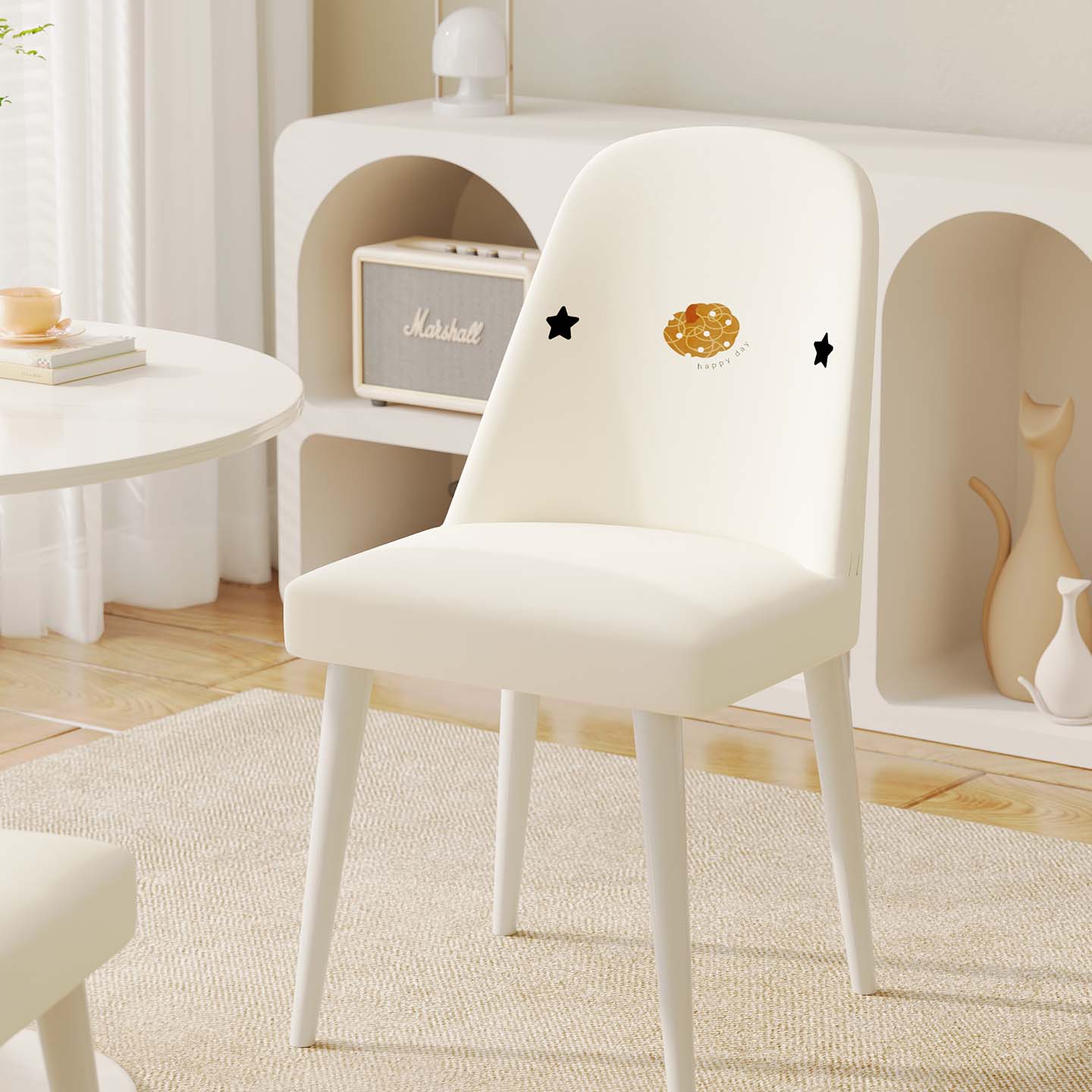 简约家用椅套罩餐椅套靠背垫防滑