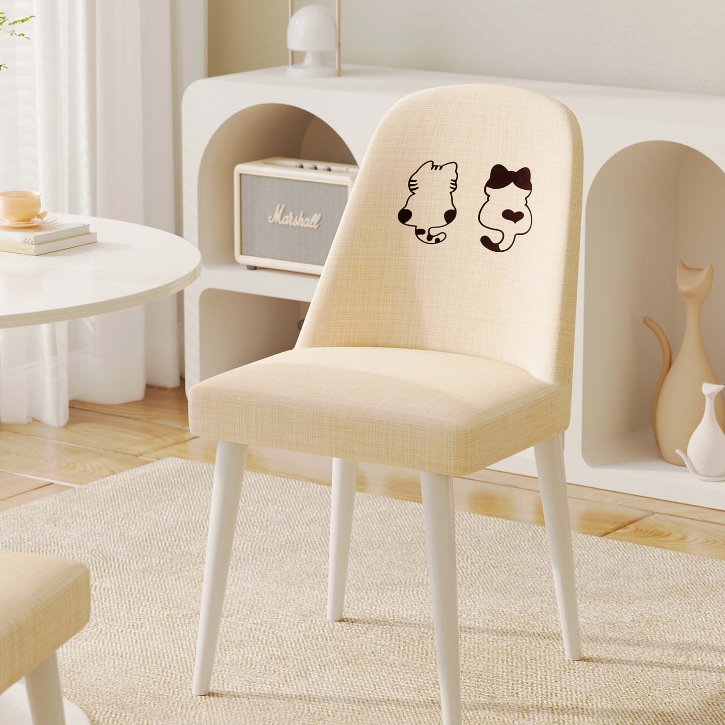 简约家用椅子套餐椅套靠背垫防滑