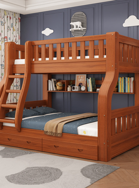 上下床双层床高低床多功能两层组合实木子母床儿童床上下铺双人床