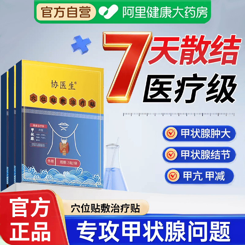 协医生甲状腺结节消散结甲减甲亢功能减退专用淋巴结肿大散结贴膏