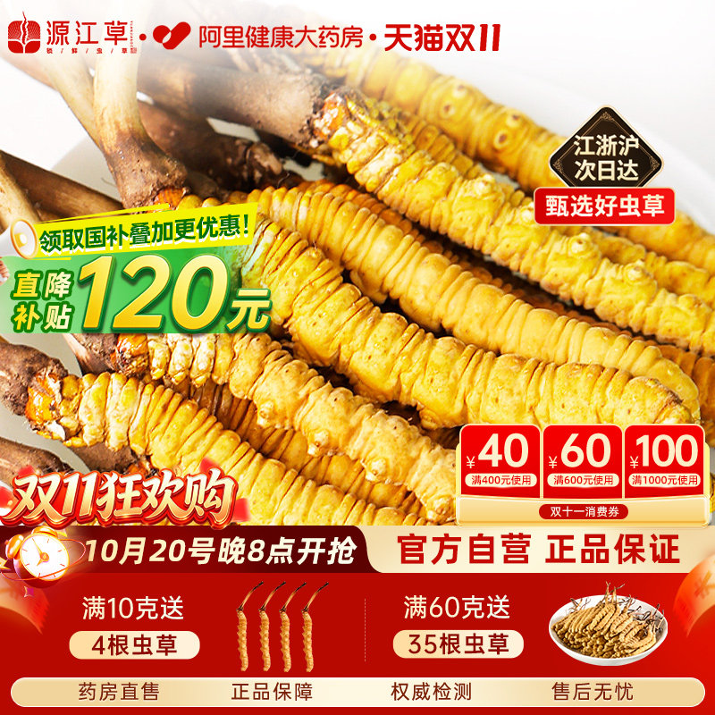 【双十一狂欢】冬虫夏草官方旗舰店正品虫草10克滋补品50克盒装