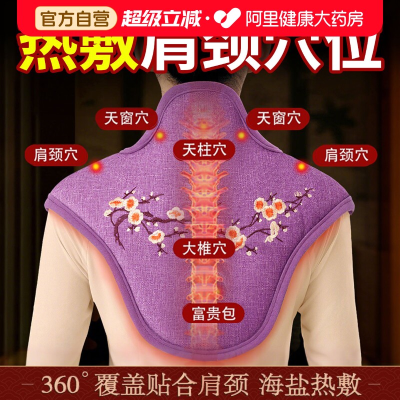 肩颈热敷包颈椎贴盐袋电加热肩膀护颈海粗盐艾灸艾草理疗袋子神器