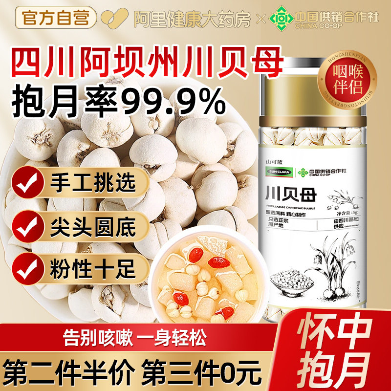 川贝母中草药材官方旗舰店野外生特优级四川松贝母止粉咳颗粒泡水