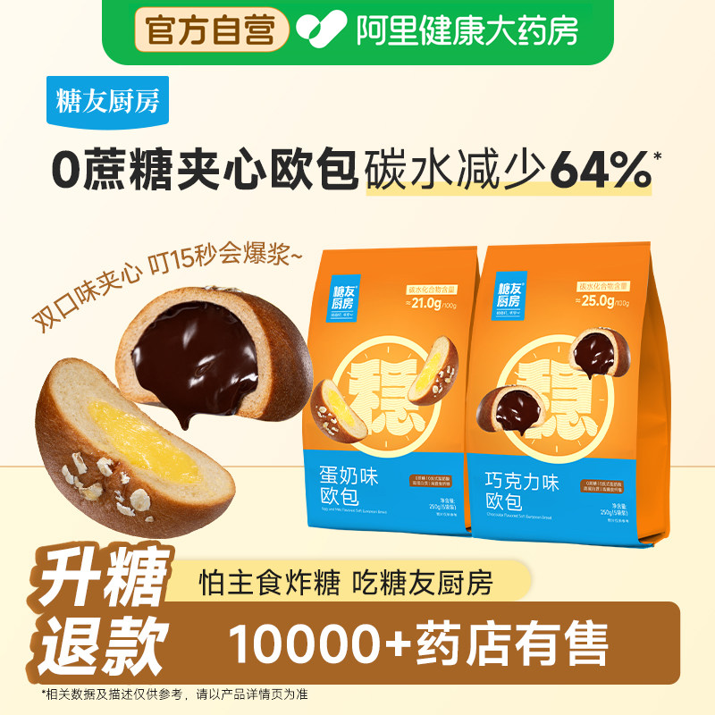 糖友厨房蛋奶味欧包无糖精糖尿人孕妇健康早代餐面包高饱腹零食品图片