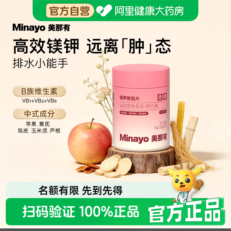 Minayo镁钾微泡片镁钾补充剂图片