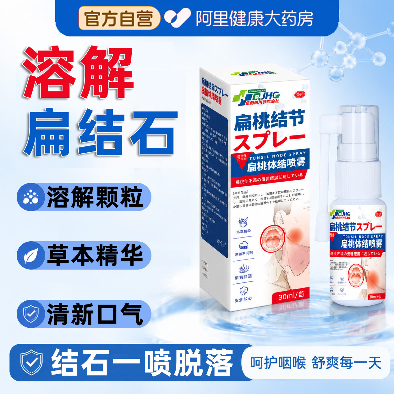 扁桃体结石去除工具喷剂隐窝冲洗器溶解漱口水电动吸取器清洁工具