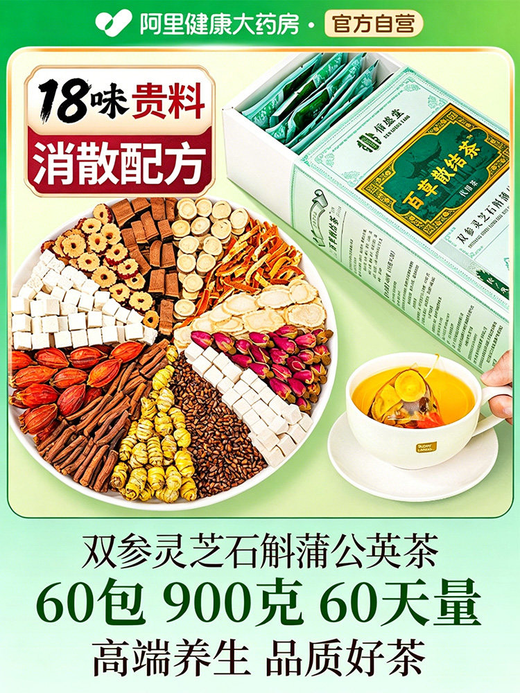 蒲公英茶消散乳房猫爪草养生茶夏枯草甲状腺散结结节茯苓乳腺图片