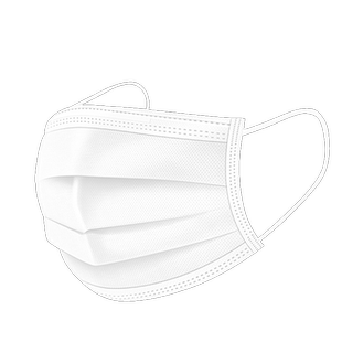 白色医务人员口罩医用外科一次性医疗三层熔喷布医护用囗罩100只5