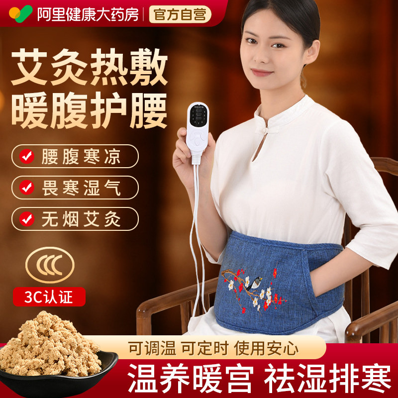 电热暖腰带艾绒热敷包宫寒暖宫腹带大姨妈神器艾草腰部热敷理疗袋
