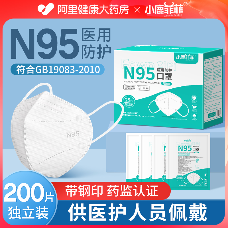 n95级医用防护口罩一次性医疗级别三d罩五层医护正规正品成人灭菌