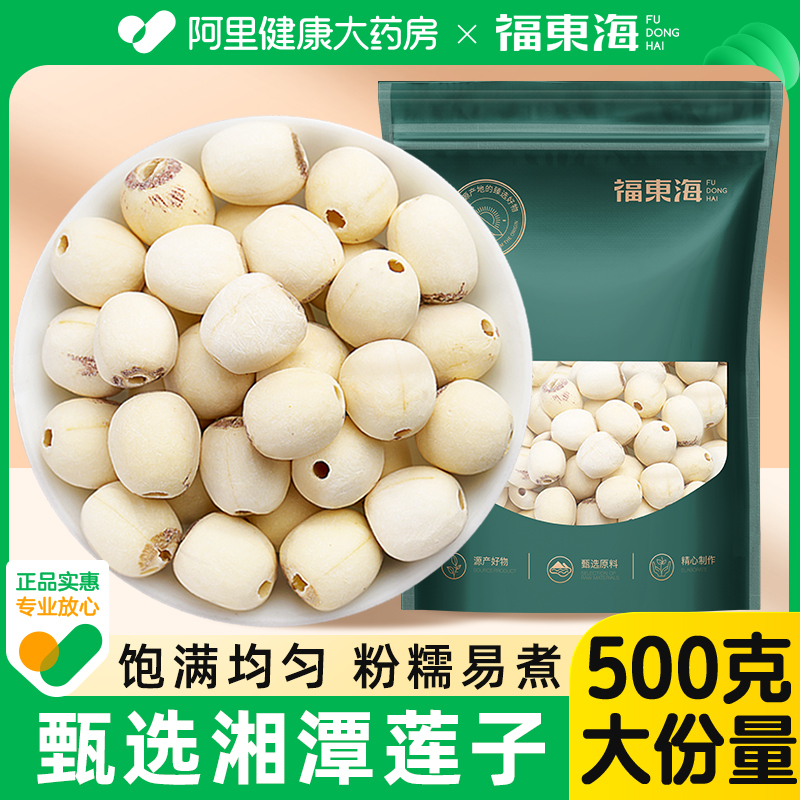 福东海正宗湘潭白莲子500g新鲜磨皮无芯白莲搭银耳百合羹连子干货