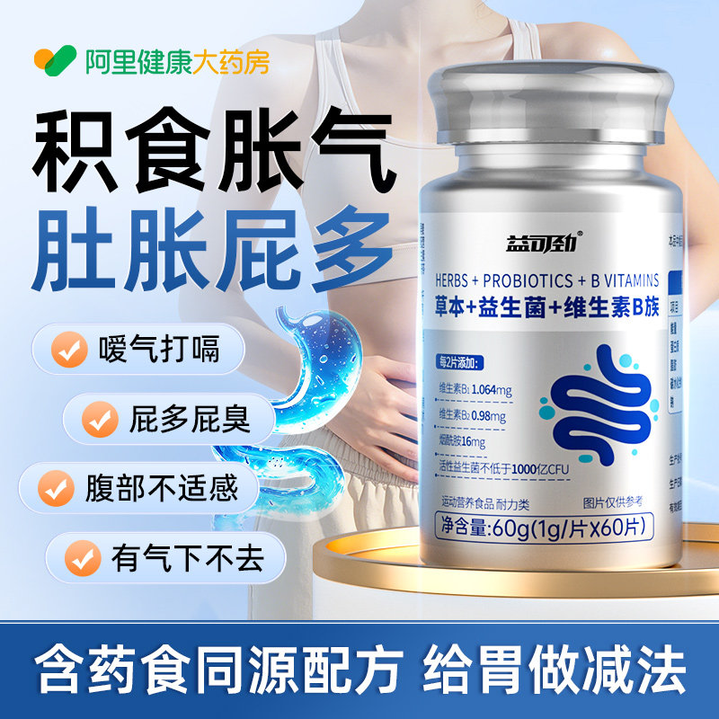 肠胃肚子胀气不消化腹胀打嗝嗳气益生菌经常放屁猴头菇山药粉调理 - 实物图