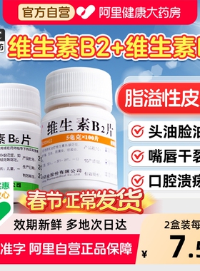 维福佳维生素B2片b6片口腔溃疡正品旗舰店脂溢性皮炎100片vb2成人